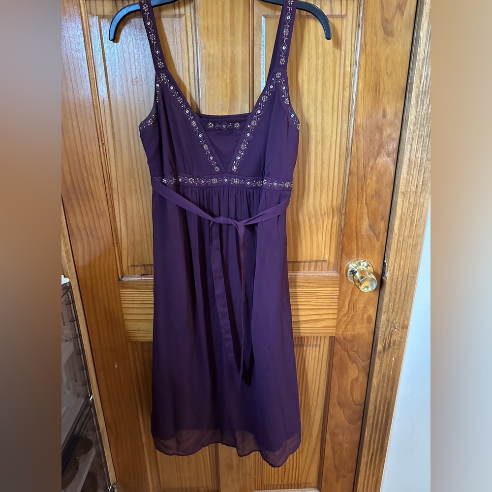 Motherhood maternity dress size small. Purple with beautiful detail